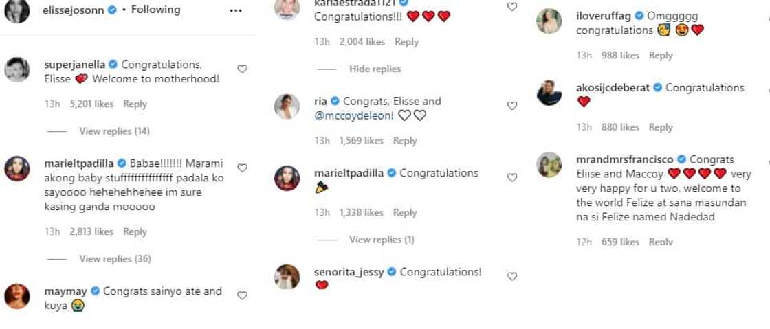 Famous celebrities react to McCoy De Leon and Elisse Joson’s baby reveal