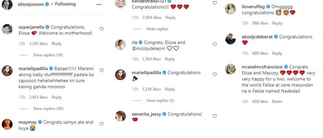 Famous celebrities react to McCoy De Leon and Elisse Joson’s baby reveal Famous celebrities react to McCoy De Leon and Elisse Joson’s baby reveal
