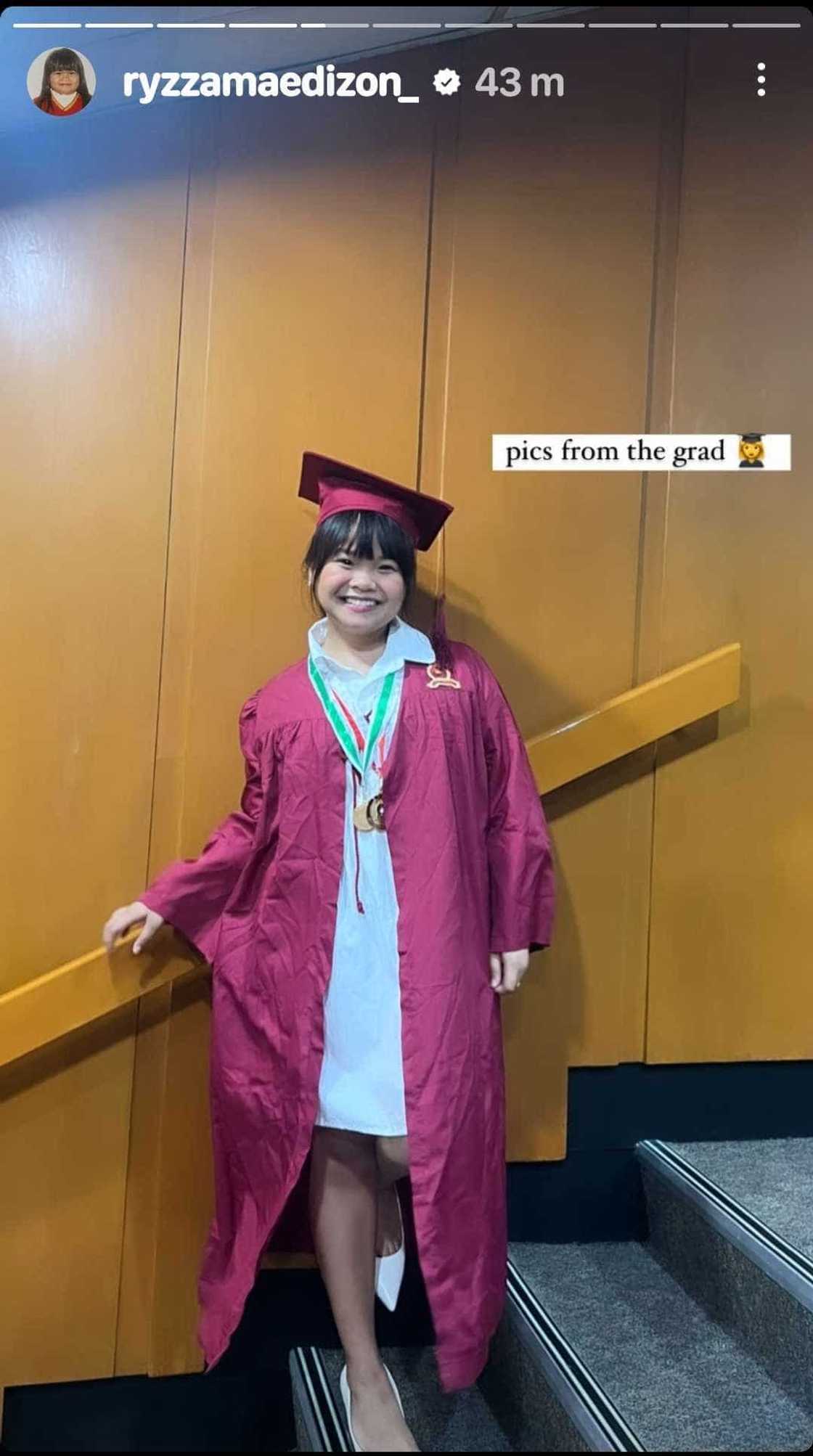 Ryzza Mae Dizon finishes junior high school; shares snaps from her moving up day