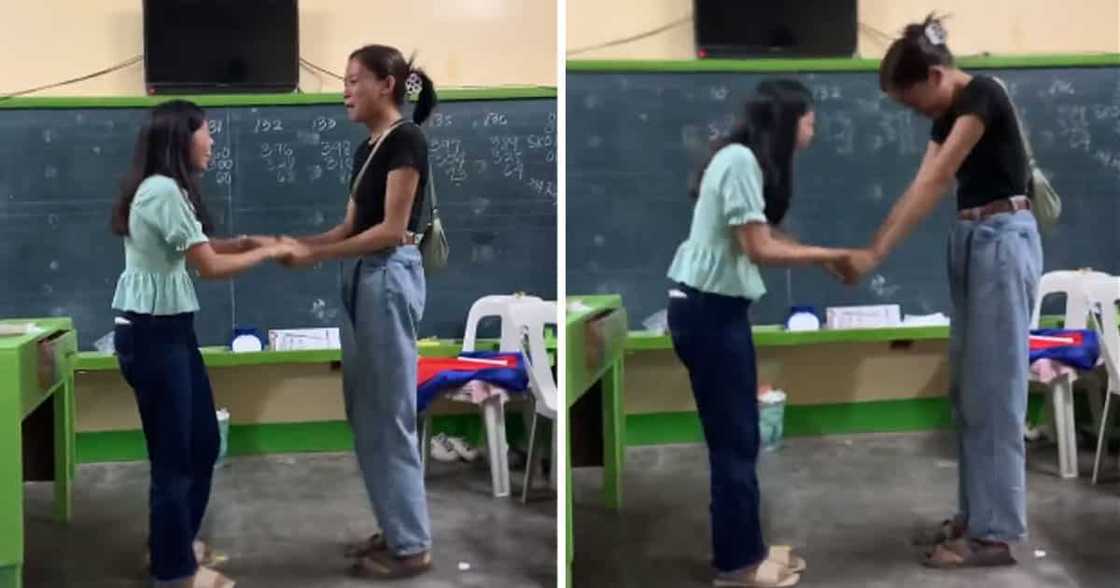 Video ng dalawang kandidata ng SK Elections na hawak-kamay bago mag coin-toss, viral Video ng dalawang kandidata ng SK Elections na hawak-kamay bago mag coin-toss, viral