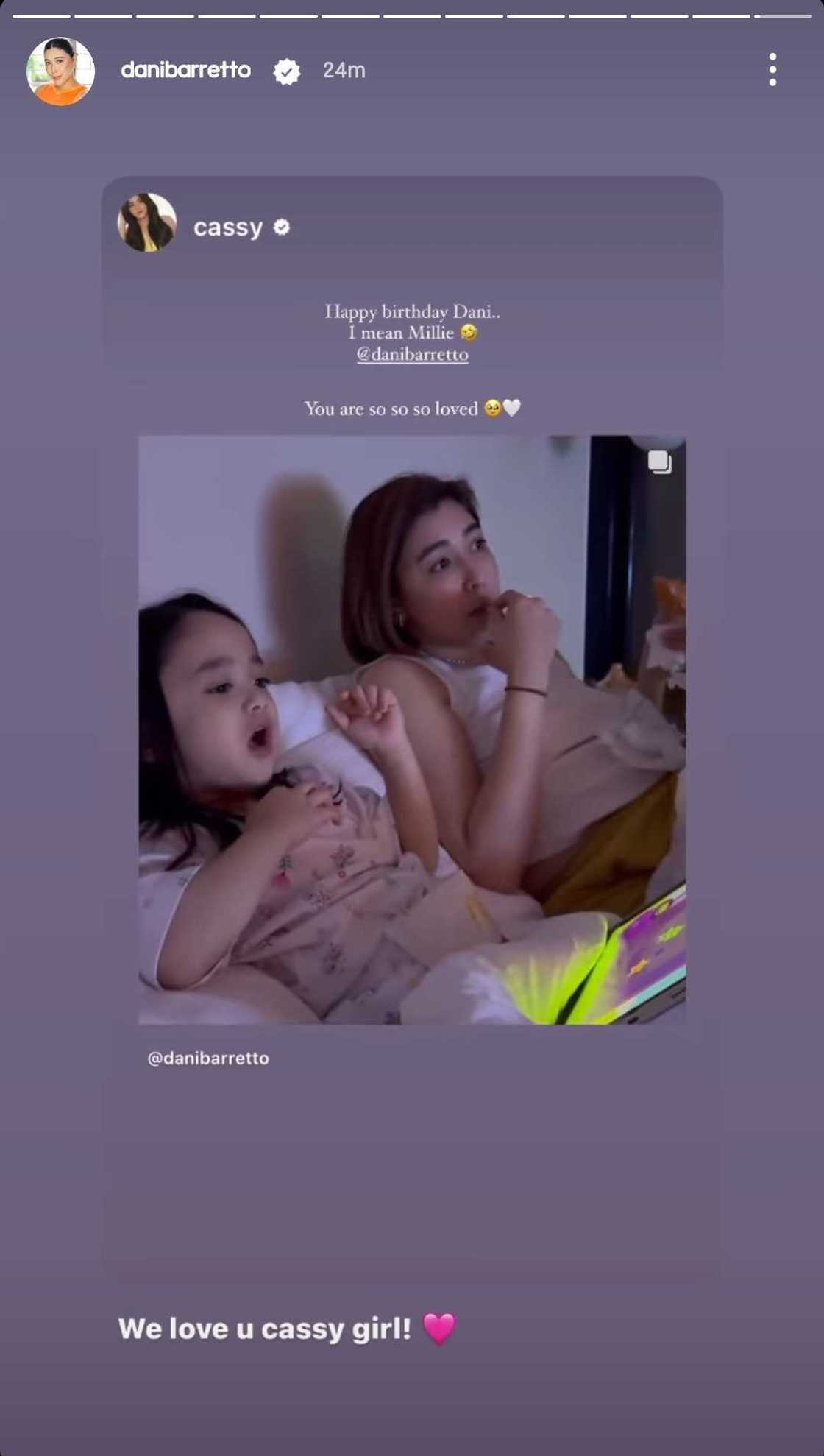 Cassy Legaspi, may witty na birthday greeting sa anak ni Dani Barretto