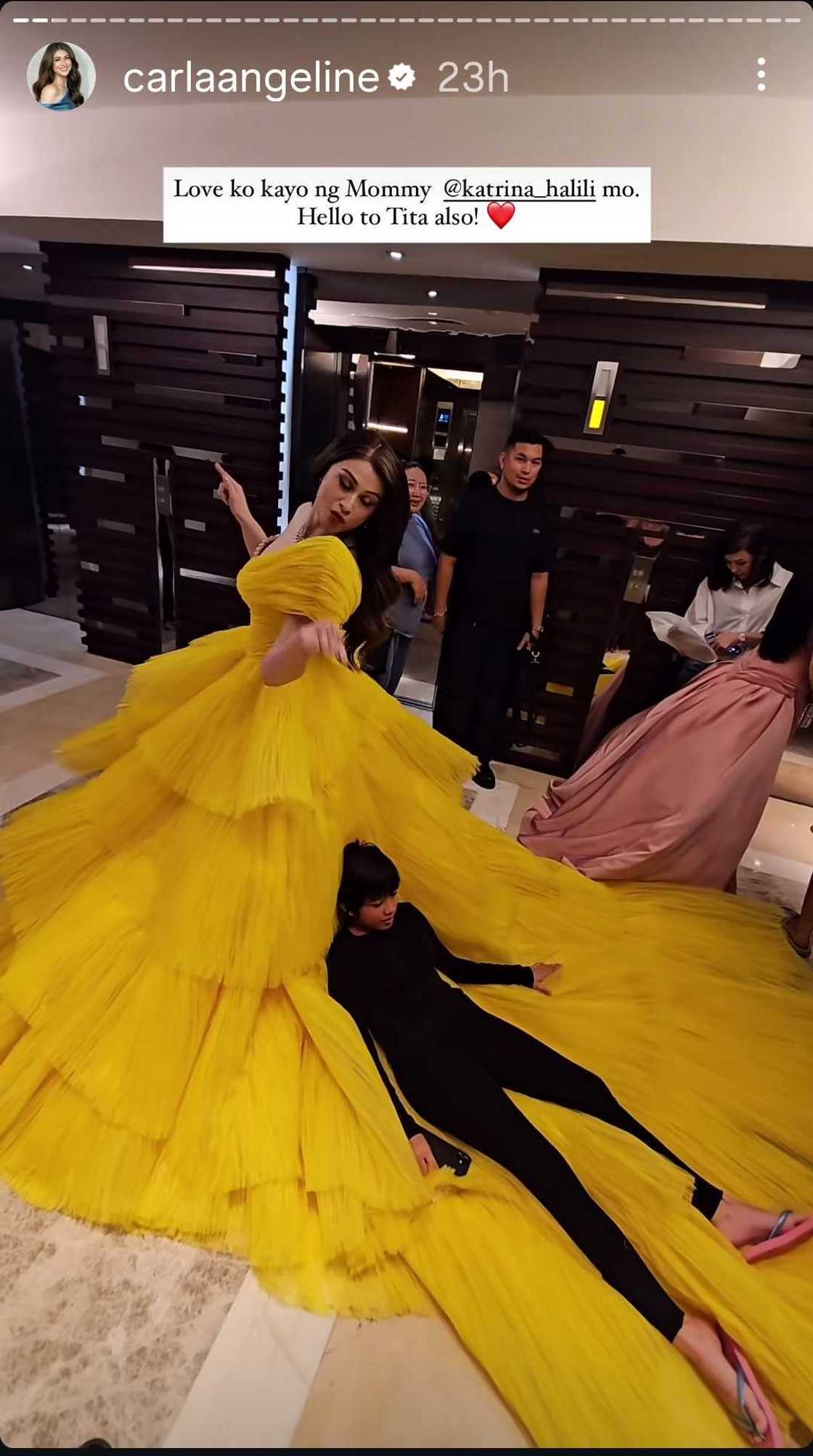 Katrina Halili’s daughter Katie turns Carla Abellana’s gown into a lounge spot at GMA Gala 2025 Katrina Halili’s daughter Katie turns Carla Abellana’s gown into a lounge spot at GMA Gala 2025