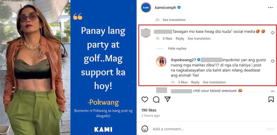 Pokwang, nag-reply sa nag-bash sa “panay lang party at golf” remark niya: “impokrita” Pokwang, nag-reply sa nag-bash sa “panay lang party at golf” remark niya: “impokrita”