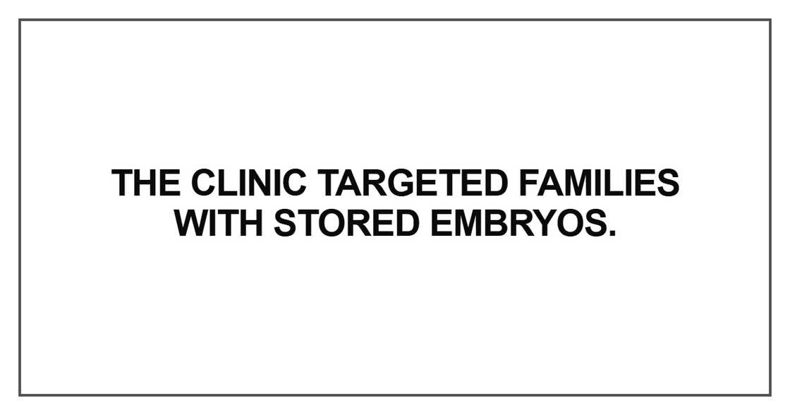 The clinic targeted families The clinic targeted families