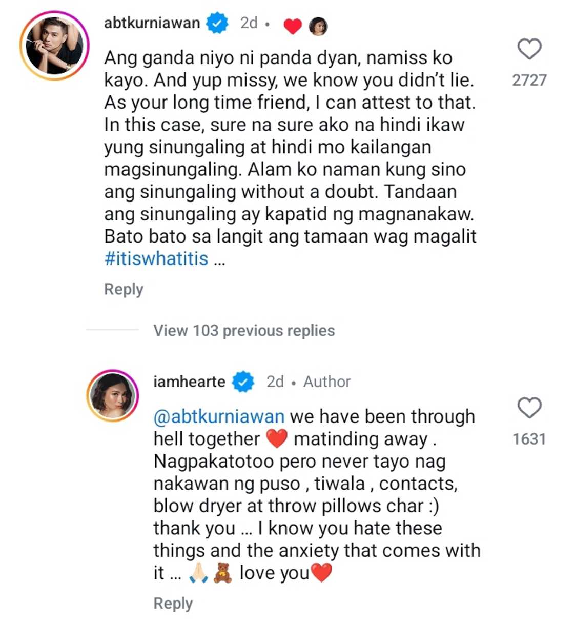 Heart Evangelista, nag-react sa comment ng makeup artist na si Albert Kurniawan