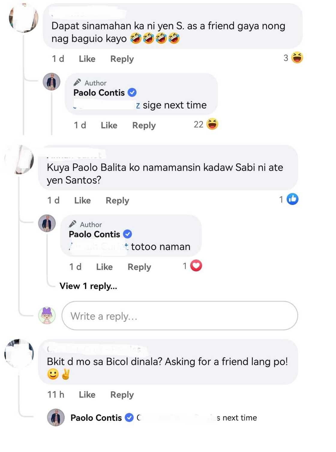 Paolo Contis, nag-reply sa mga netizens na binanggit si Yen Santos sa post niya Paolo Contis, nag-reply sa mga netizens na binanggit si Yen Santos sa post niya