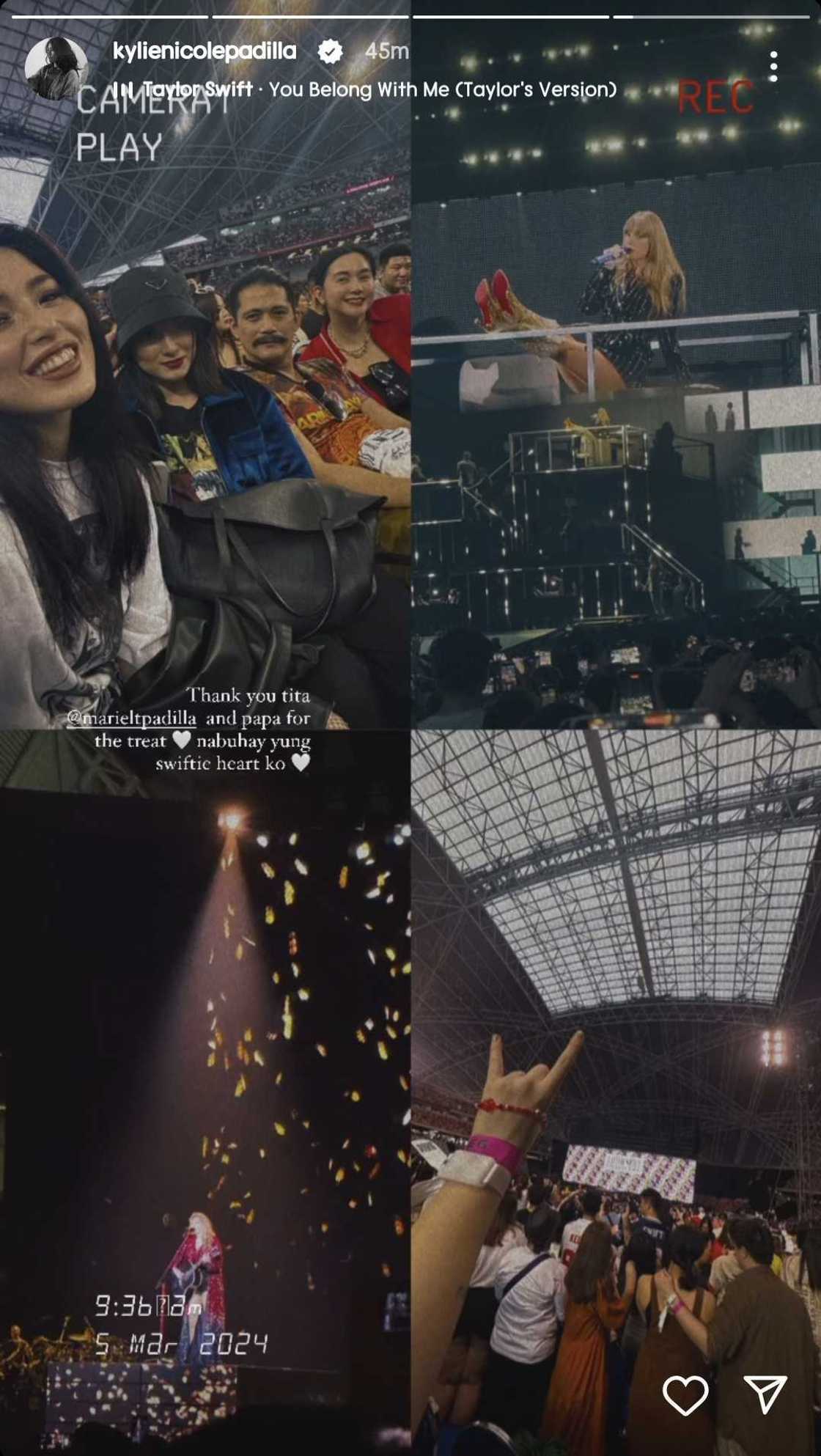 Kylie Padilla thanks Mariel and Robin Padilla for their Eras Tour treat Kylie Padilla thanks Mariel and Robin Padilla for their Eras Tour treat