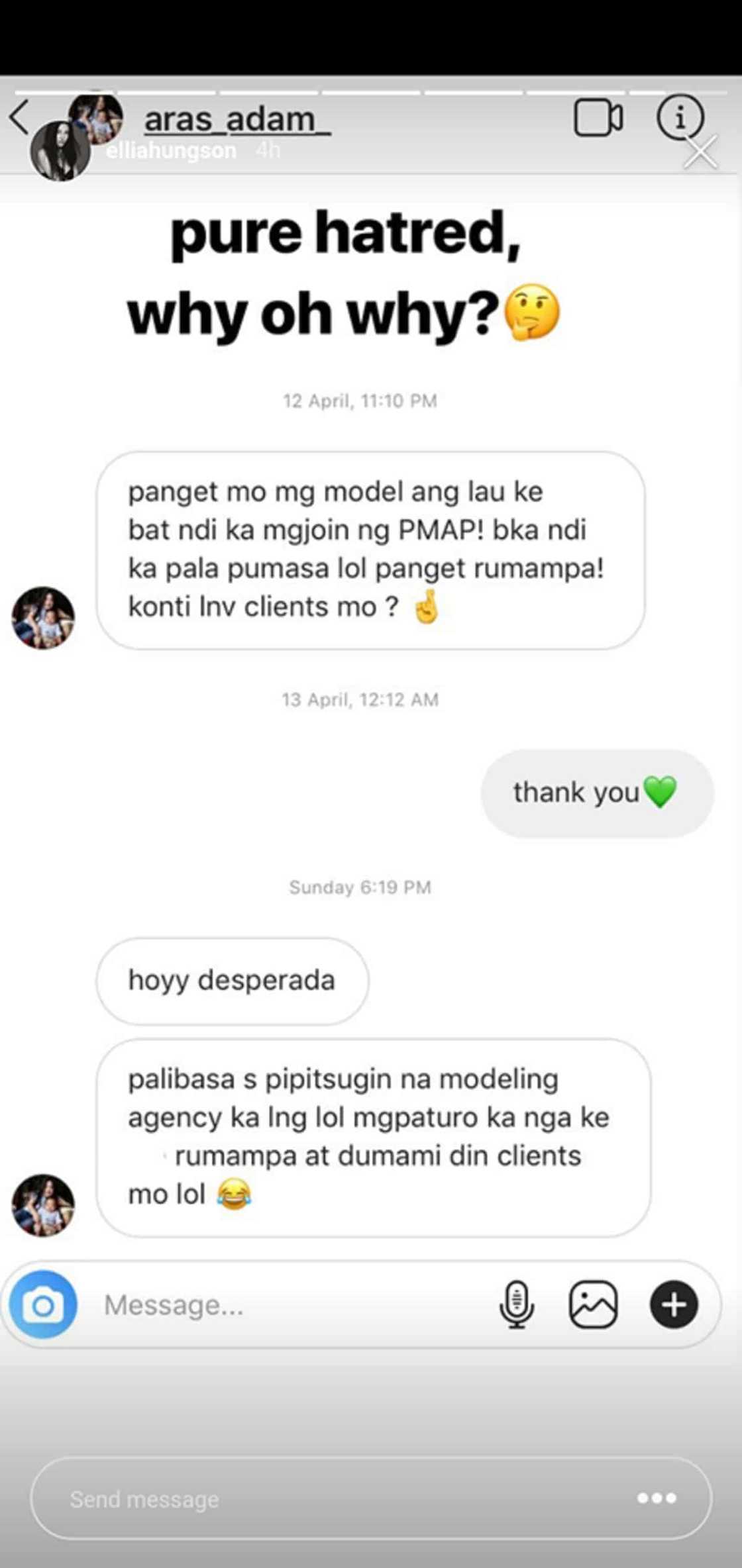 Andre Brouillette's rumored ex-girlfriend responds to netizens' rude comments Andre Brouillette's rumored ex-girlfriend responds to netizens' rude comments