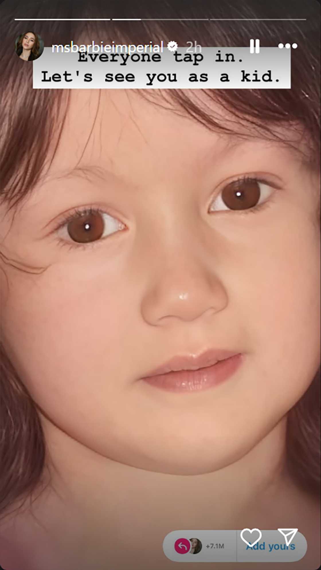 Barbie Imperial, pinost mga cute na pics niya nung maliit pa siya: “Let's see you as a kid” Barbie Imperial, pinost mga cute na pics niya nung maliit pa siya: “Let's see you as a kid”