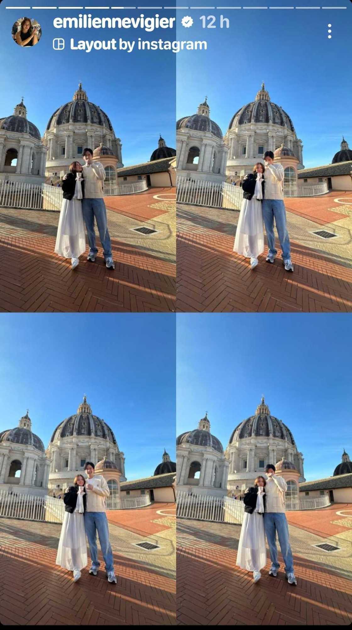 Joshua Garcia at Emilienne Vigier, cozy photos nila sa Vatican City, viral