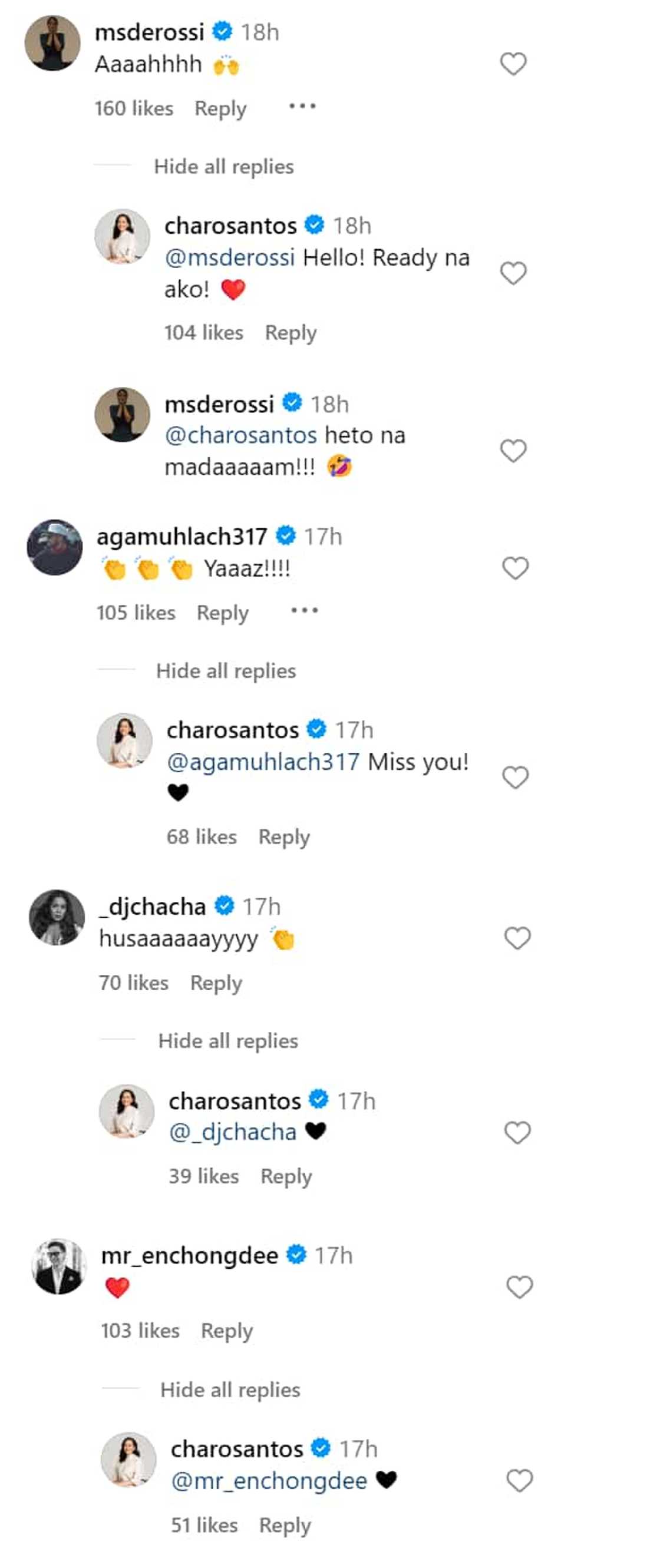 Celebs, nag-react sa post ni Charo Santos matapos ang viral Tindeng vs. Lena scene Celebs, nag-react sa post ni Charo Santos matapos ang viral Tindeng vs. Lena scene