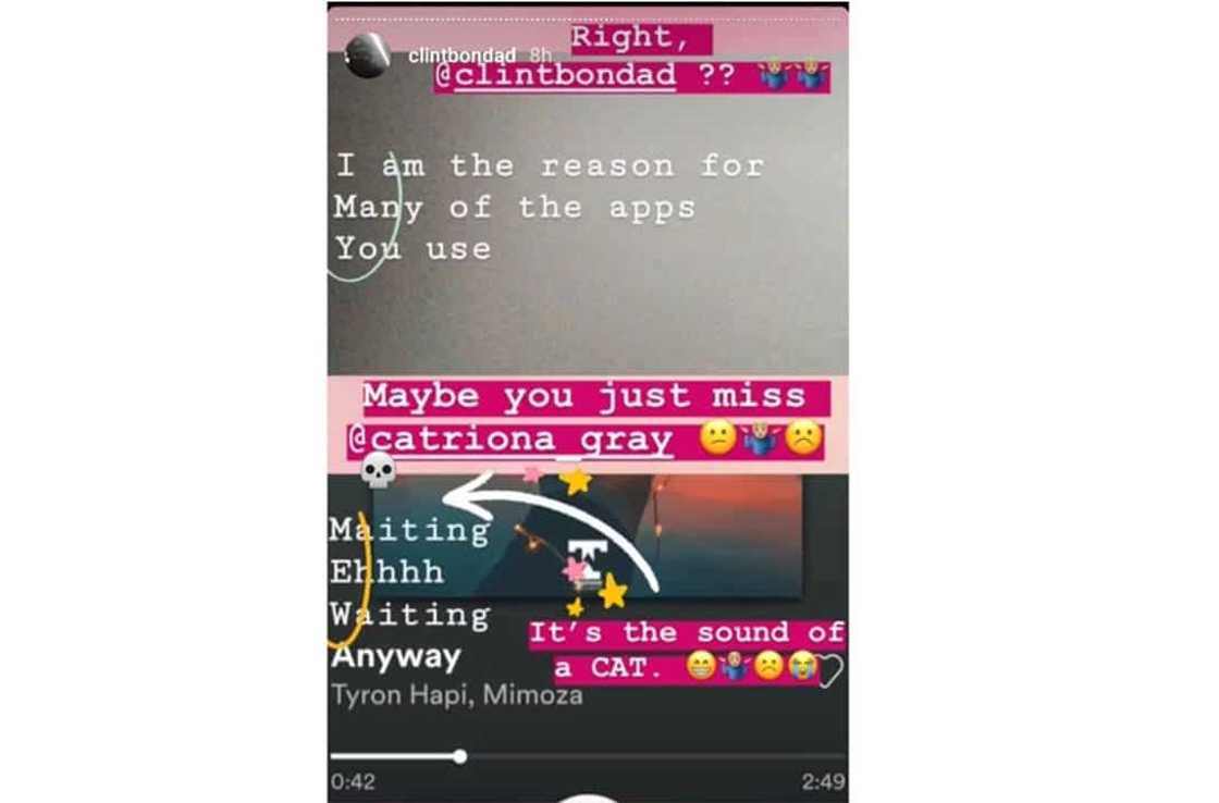 Clint Bondad shares netizen’s post about possible interpretation of his cryptic message Clint Bondad shares netizen’s post about possible interpretation of his cryptic message