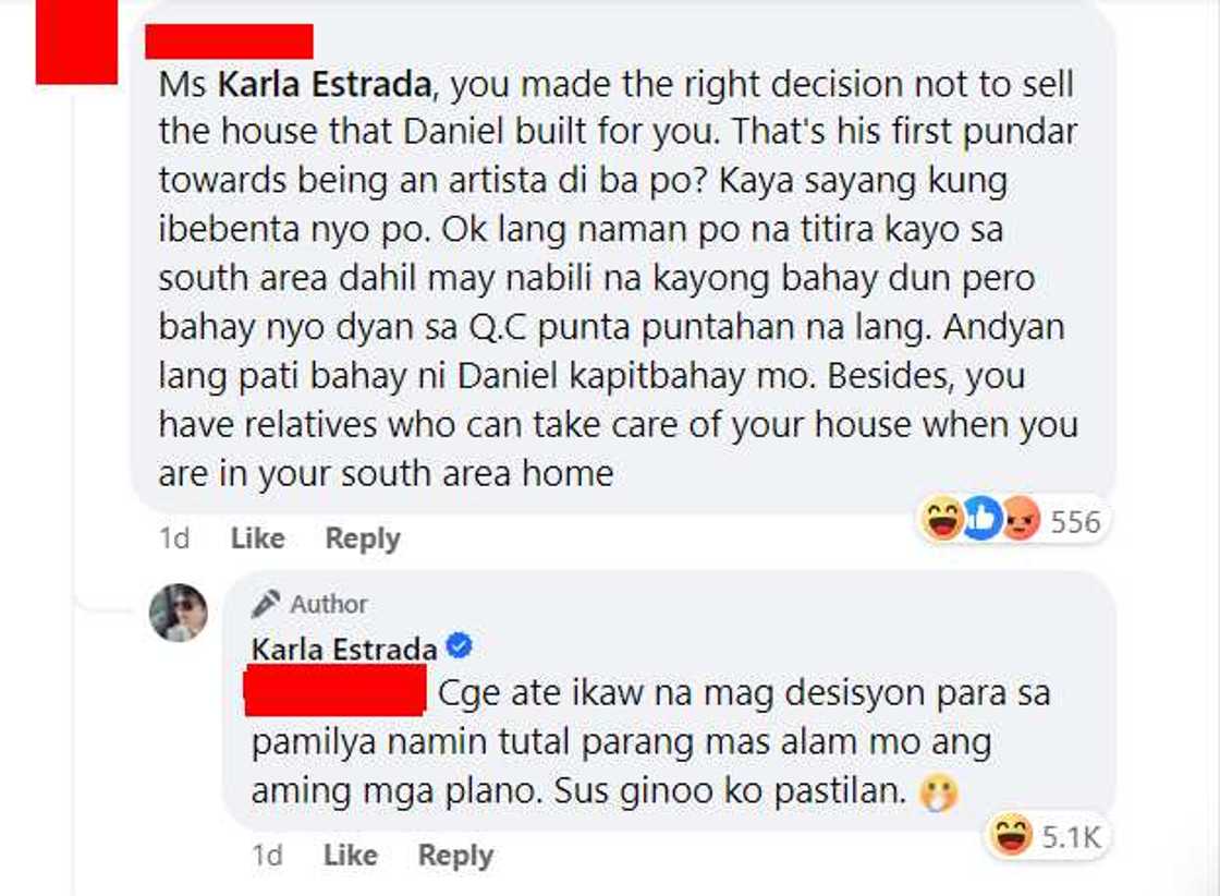 Karla Estrada, sinagot ang isang netizen: "Ikaw na mag desisyon para sa pamilya namin" Karla Estrada, sinagot ang isang netizen: "Ikaw na mag desisyon para sa pamilya namin"