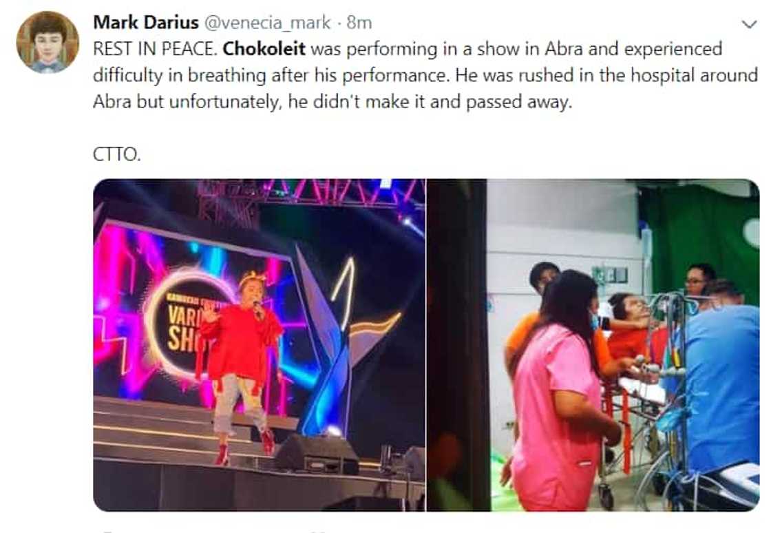 Naisugod pa sa ospital! Chokoleit's last performance before he passed away Naisugod pa sa ospital! Chokoleit's last performance before he passed away
