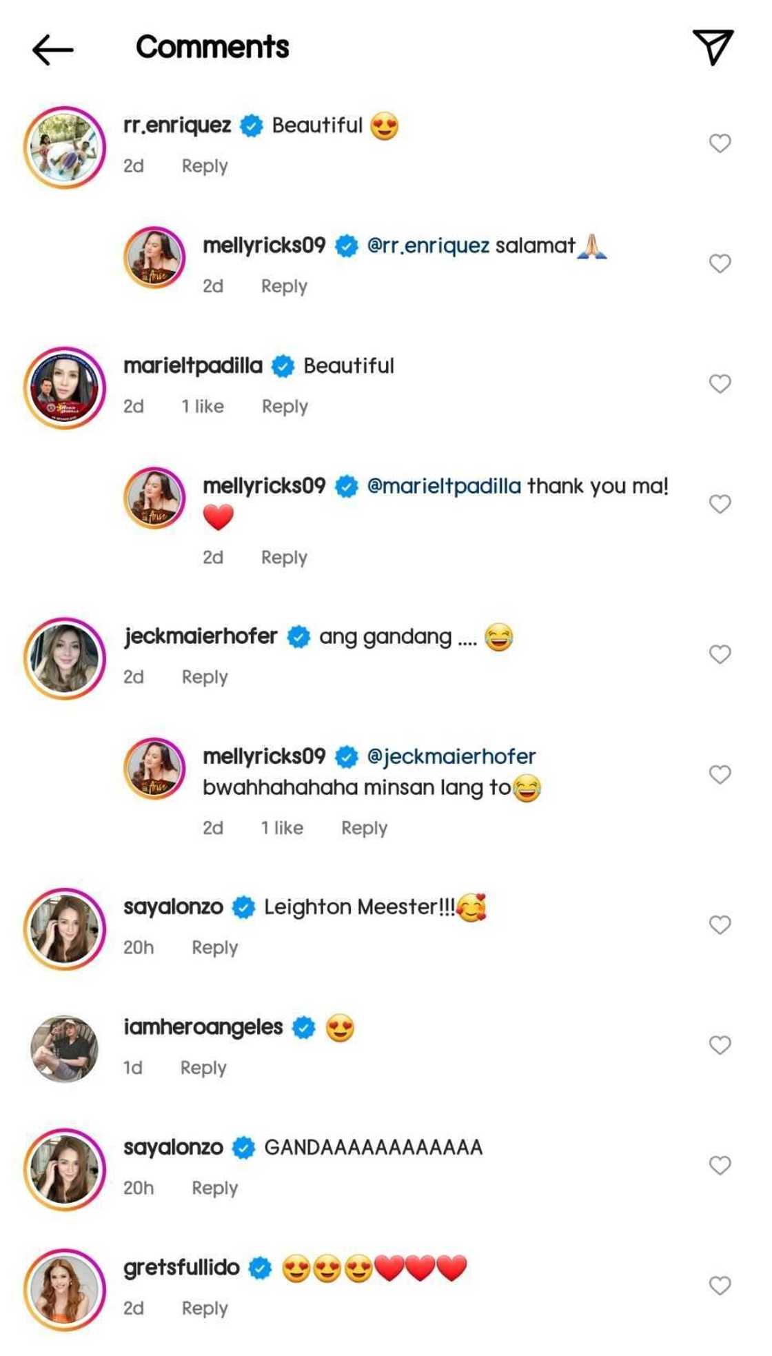 Celebrities gush over Melissa Ricks' stunning glam photos on social media Celebrities gush over Melissa Ricks' stunning glam photos on social media