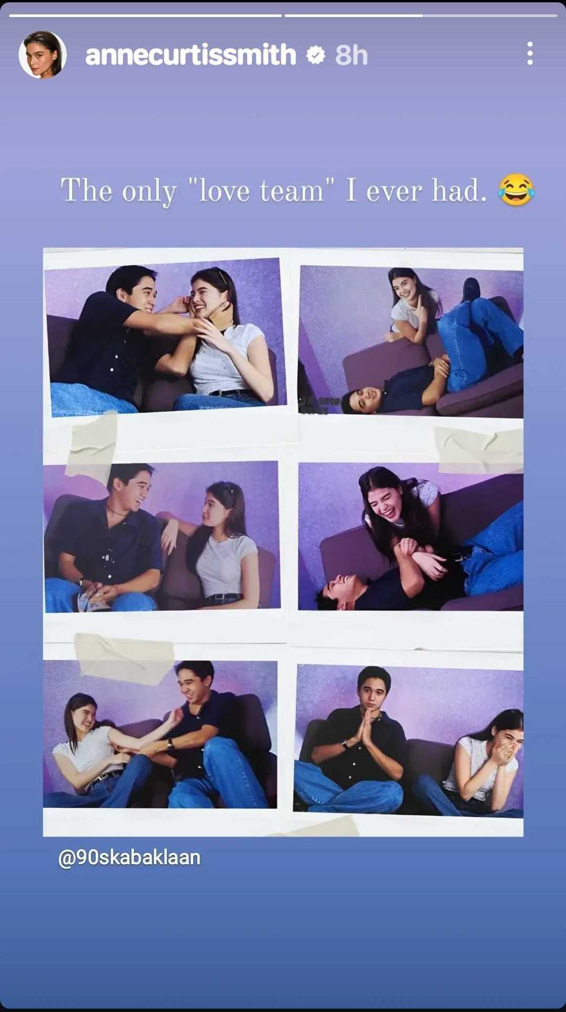 Anne Curtis posts about the only "love team" she ever had Anne Curtis posts about the only "love team" she ever had