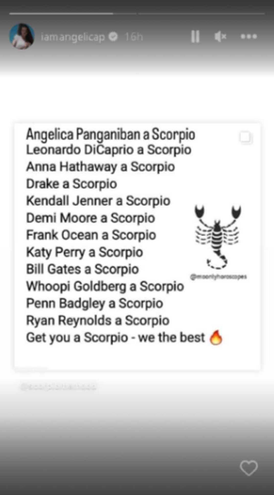 Angelica Panganiban, isang proud na Scorpio; nag-post ng mga international celebs kapareho niyang Scorpio Angelica Panganiban, isang proud na Scorpio; nag-post ng mga international celebs kapareho niyang Scorpio