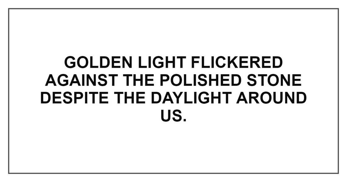 GOLDEN LIGHT FLICKERED GOLDEN LIGHT FLICKERED
