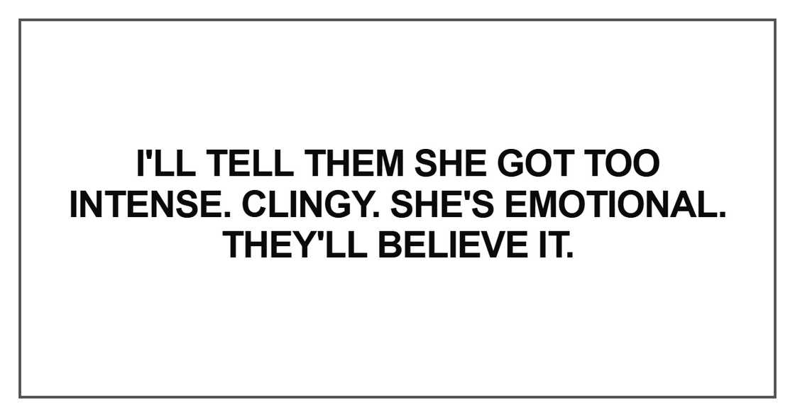 I'll tell them she got too intense