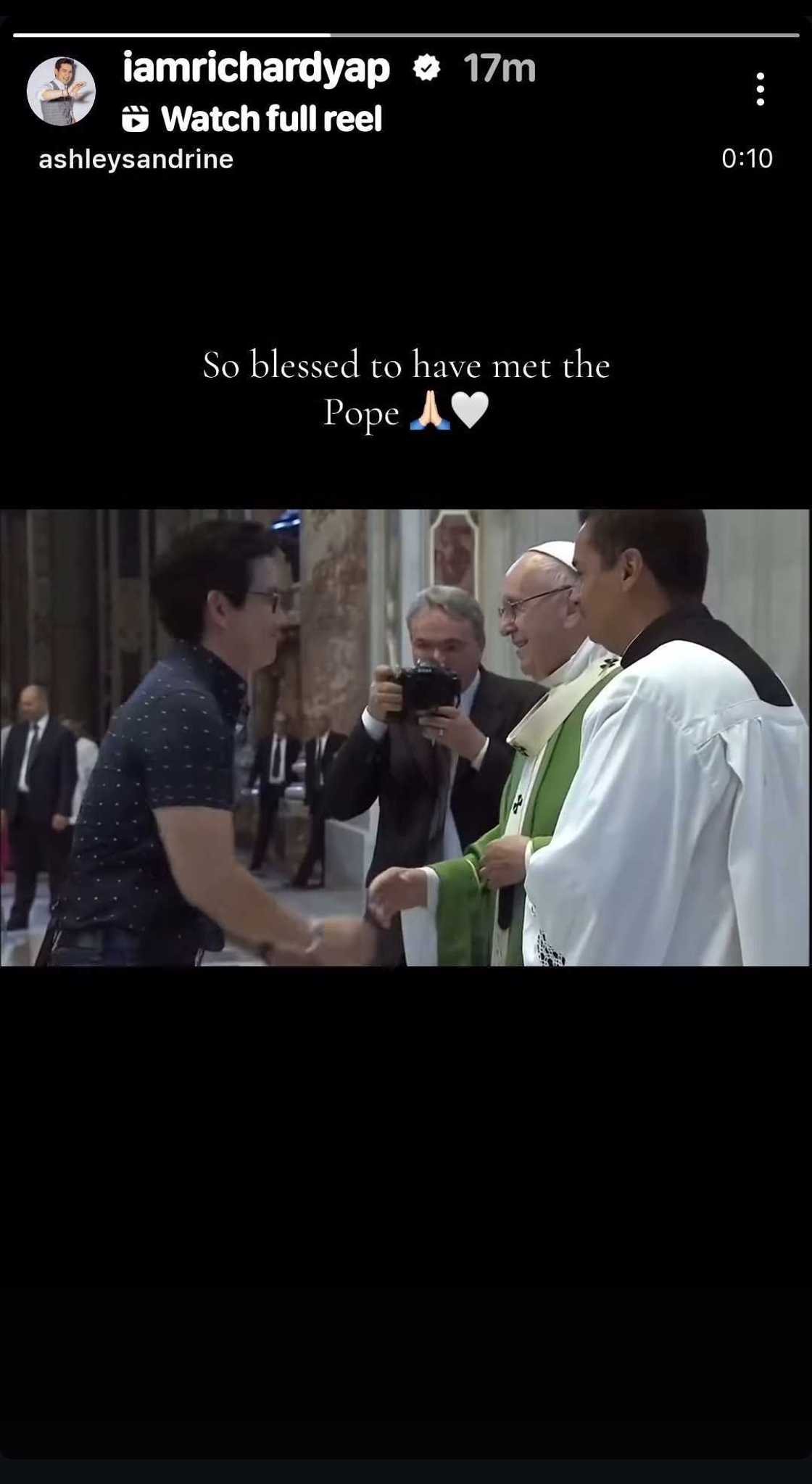 Richard Yap, inalala ang panahong nakadaupang-palad niya si Pope Francis Richard Yap, inalala ang panahong nakadaupang-palad niya si Pope Francis