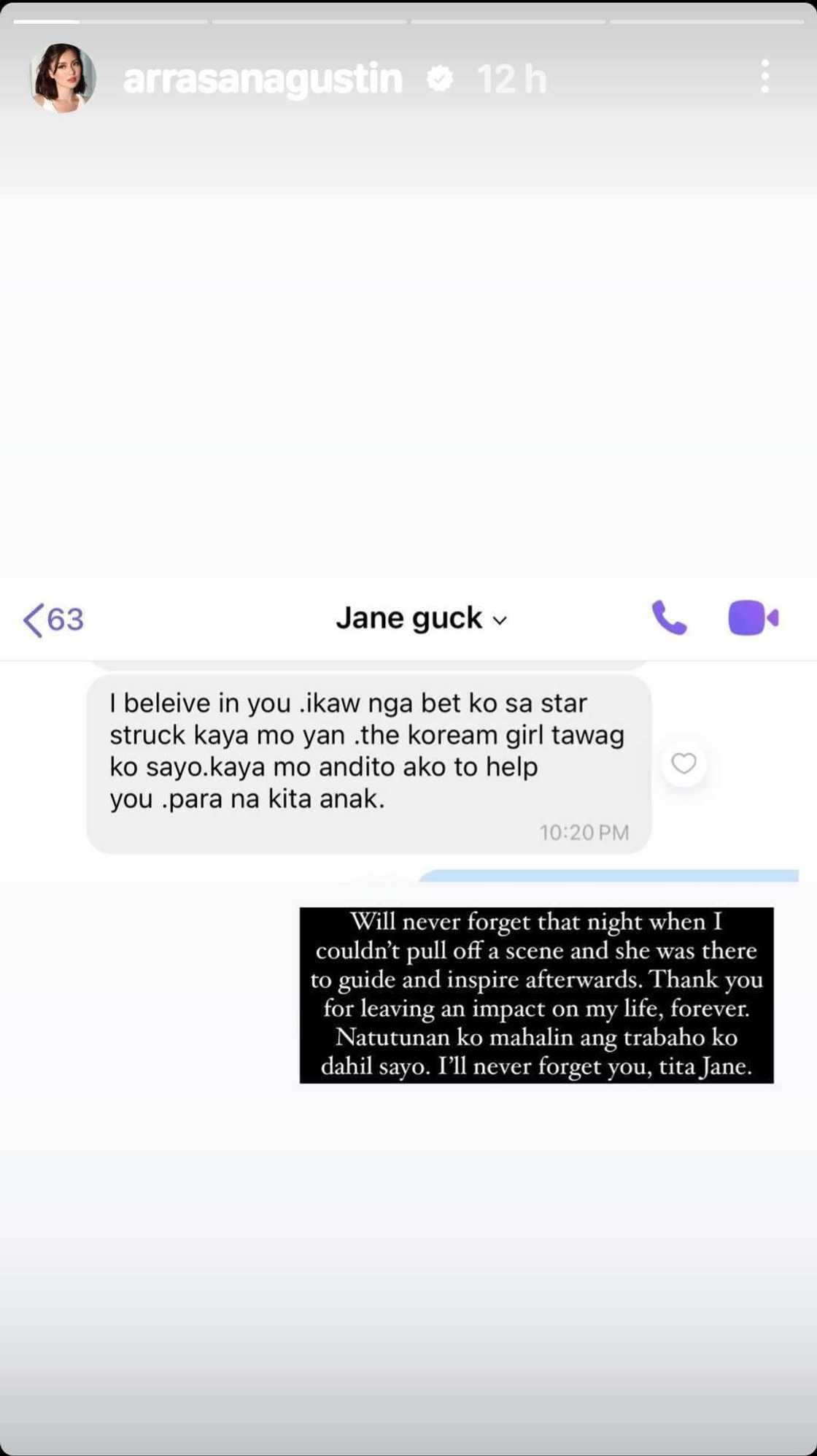 Arra San Agustin, ipinakita ang supportive message na natanggap mula kay Jaclyn Jose Arra San Agustin, ipinakita ang supportive message na natanggap mula kay Jaclyn Jose