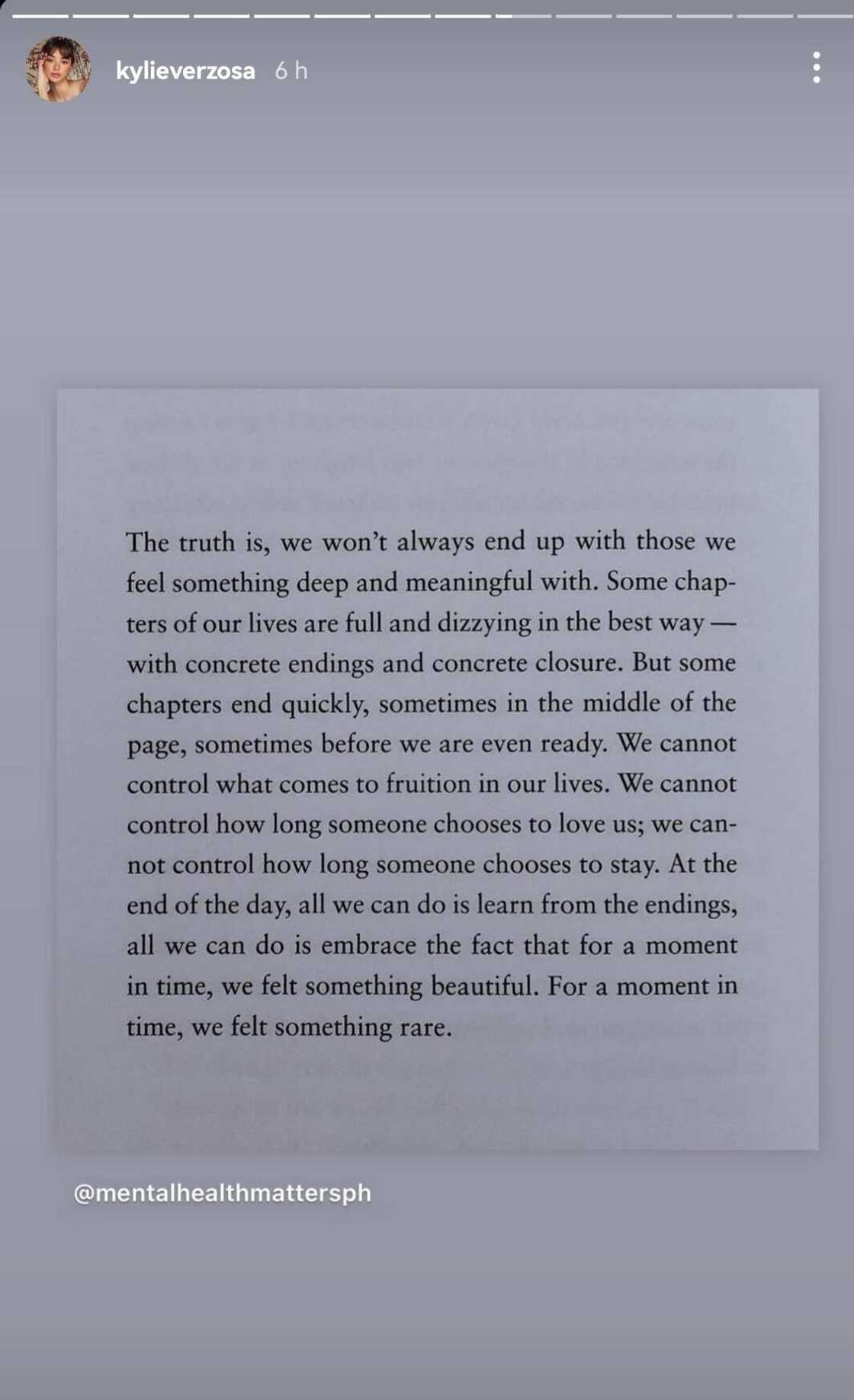 Kylie Versoza reposts quote about letting go after breakup with Jake Cuenca Kylie Versoza reposts quote about letting go after breakup with Jake Cuenca