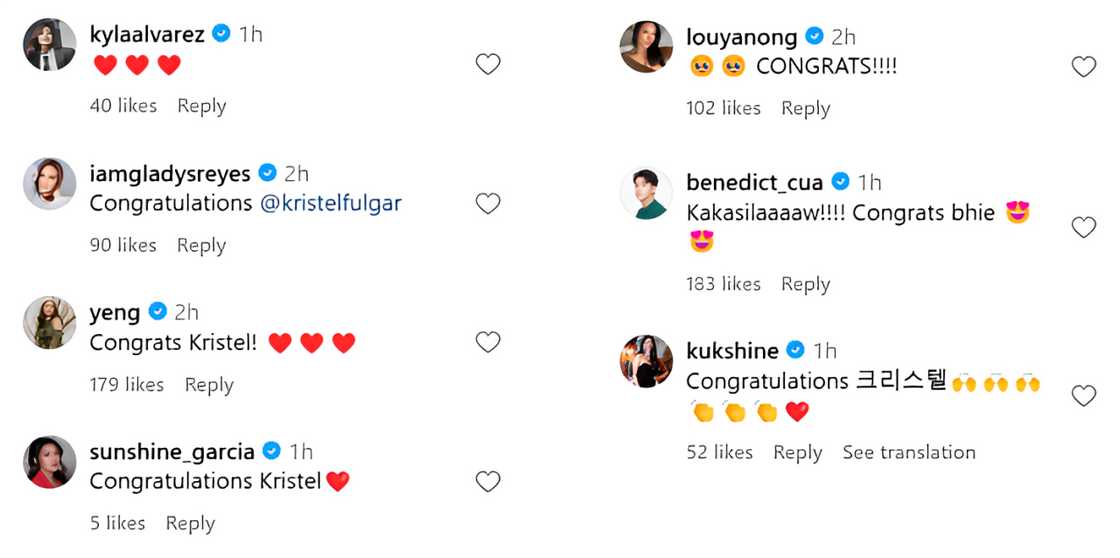 Celebrities react to Kristel Fulgar, South Korean BF's engagement Celebrities react to Kristel Fulgar, South Korean BF's engagement