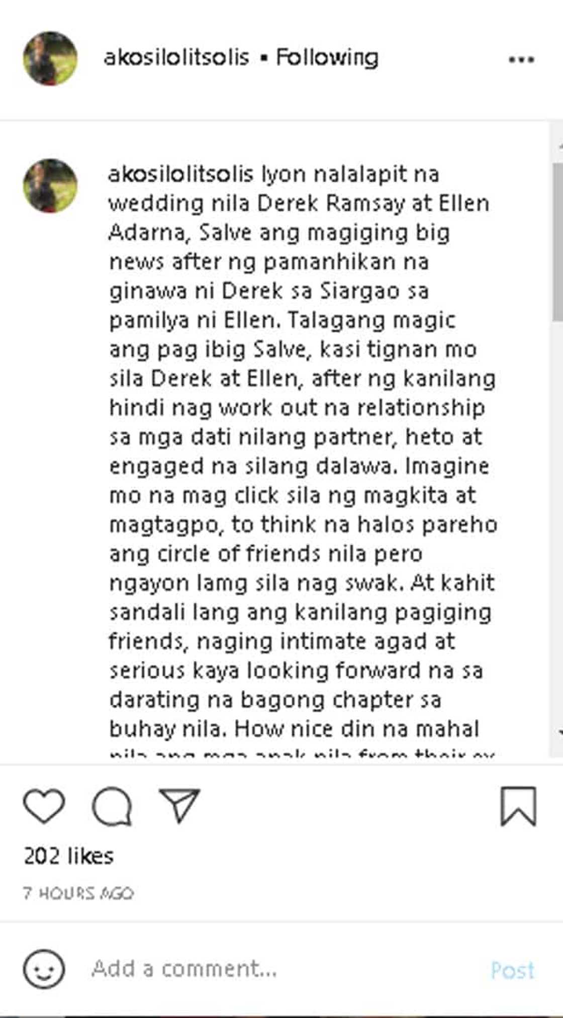Lolit Solis, nag "Best wishes" na sa future Mr. and Mrs. Derek Ramsay Lolit Solis, nag "Best wishes" na sa future Mr. and Mrs. Derek Ramsay