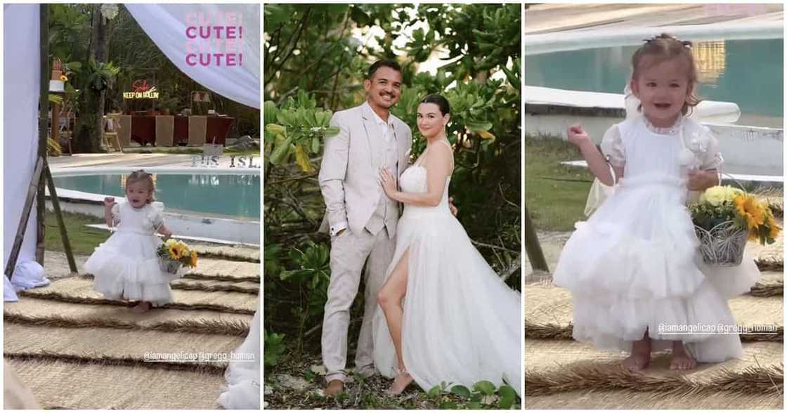 Video of Amila Sabine as a flower girl at Angelica-Gregg's wedding goes viral Video of Amila Sabine as a flower girl at Angelica-Gregg's wedding goes viral