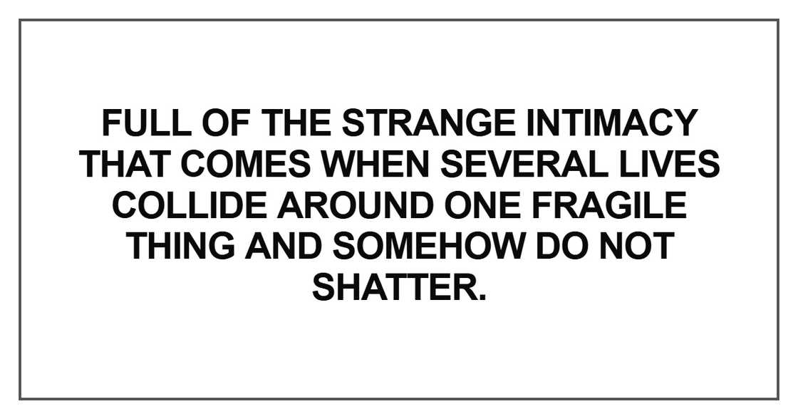 Full of the strange intimacy Full of the strange intimacy