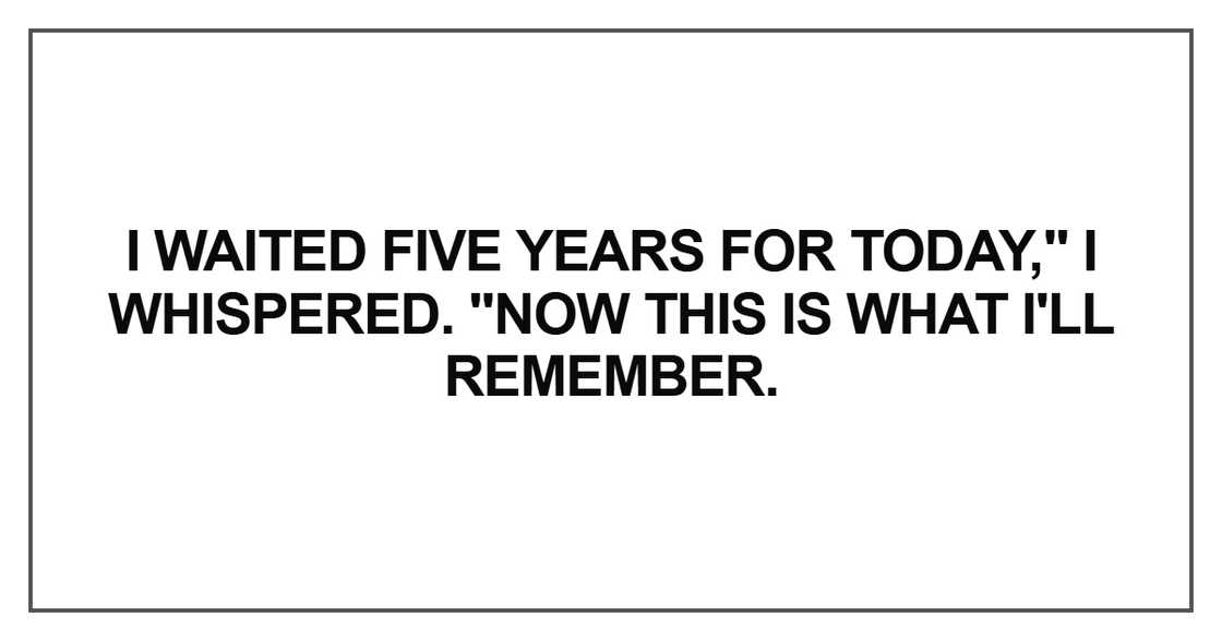I waited five years for today