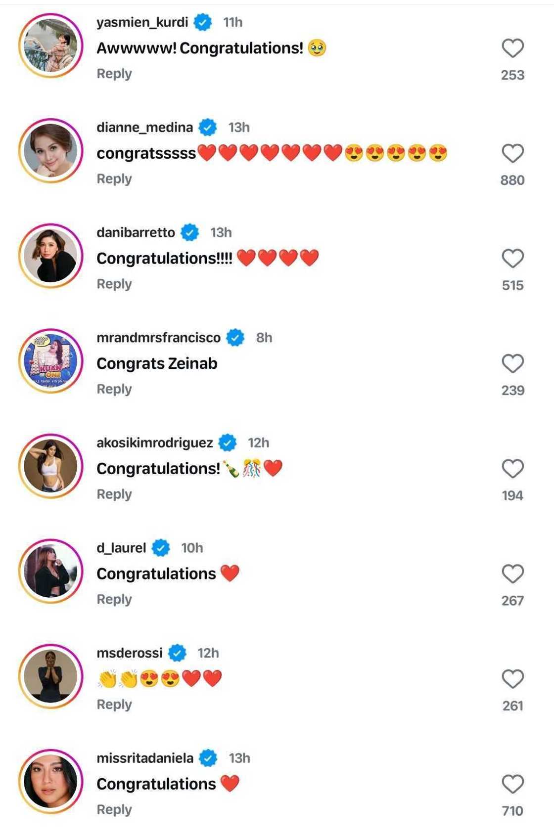 Celebrities react to Zeinab Harake, Ray Parks' engagement Celebrities react to Zeinab Harake, Ray Parks' engagement