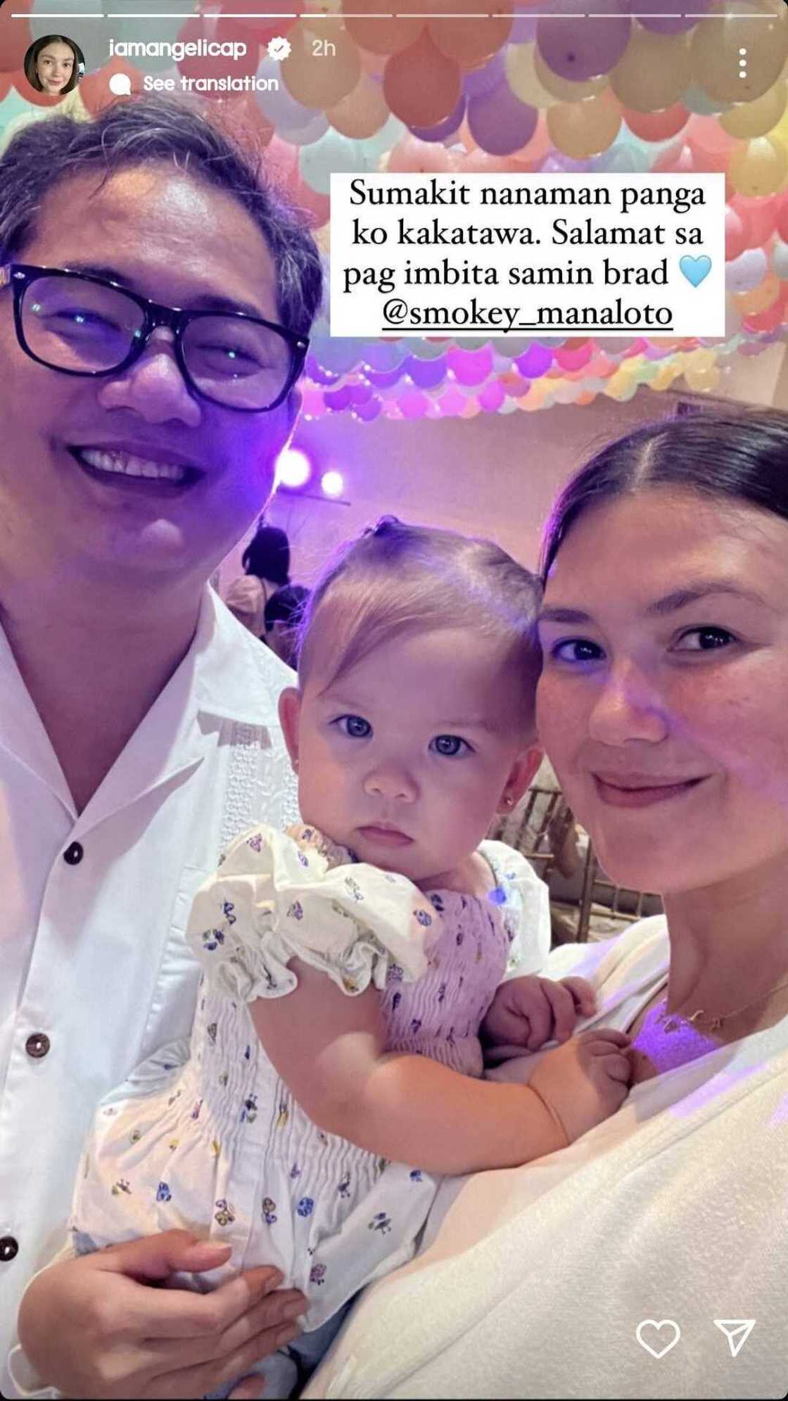 Angelica Panganiban shares hilarious snaps from Christening of Smokey Manaloto's son Angelica Panganiban shares hilarious snaps from Christening of Smokey Manaloto's son