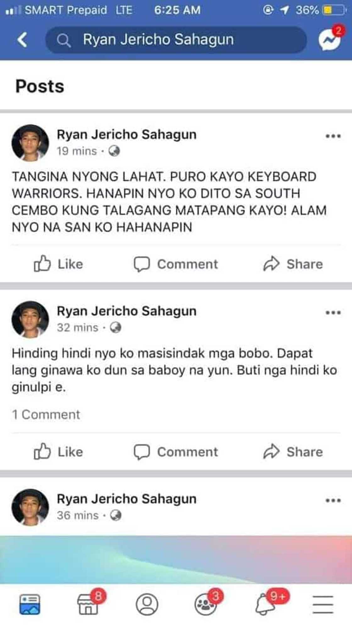 Netizens, umuusok sa galit sa yabang ng bully sa viral video ng pambubully sa Pitogo High School Netizens, umuusok sa galit sa yabang ng bully sa viral video ng pambubully sa Pitogo High School