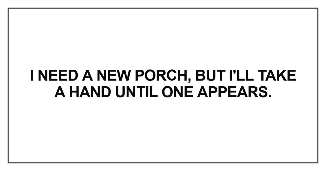 I need a new porch