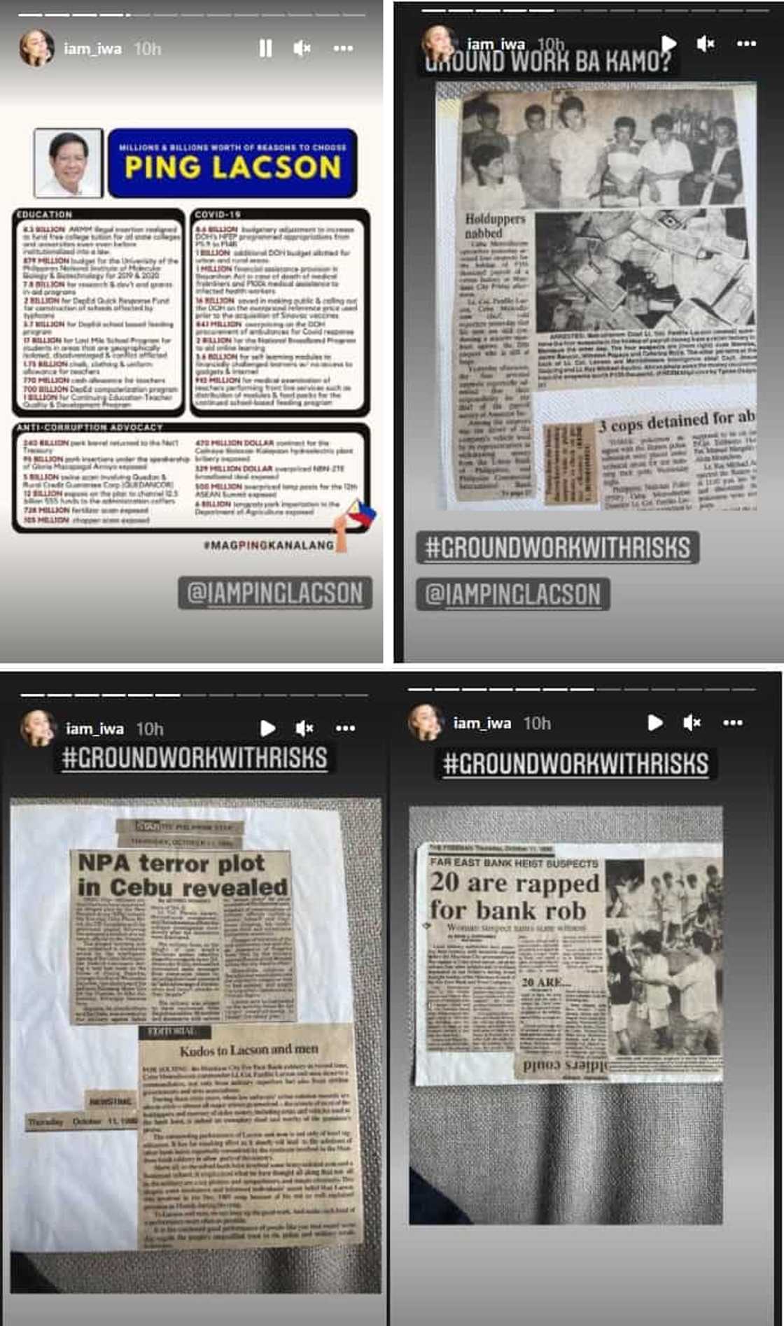 Iwa Motto defends dad-in-law Ping Lacson from Leni Robredo’s comments Iwa Motto defends dad-in-law Ping Lacson from Leni Robredo’s comments