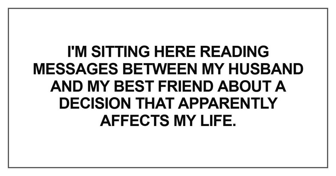 I'm sitting here reading messages