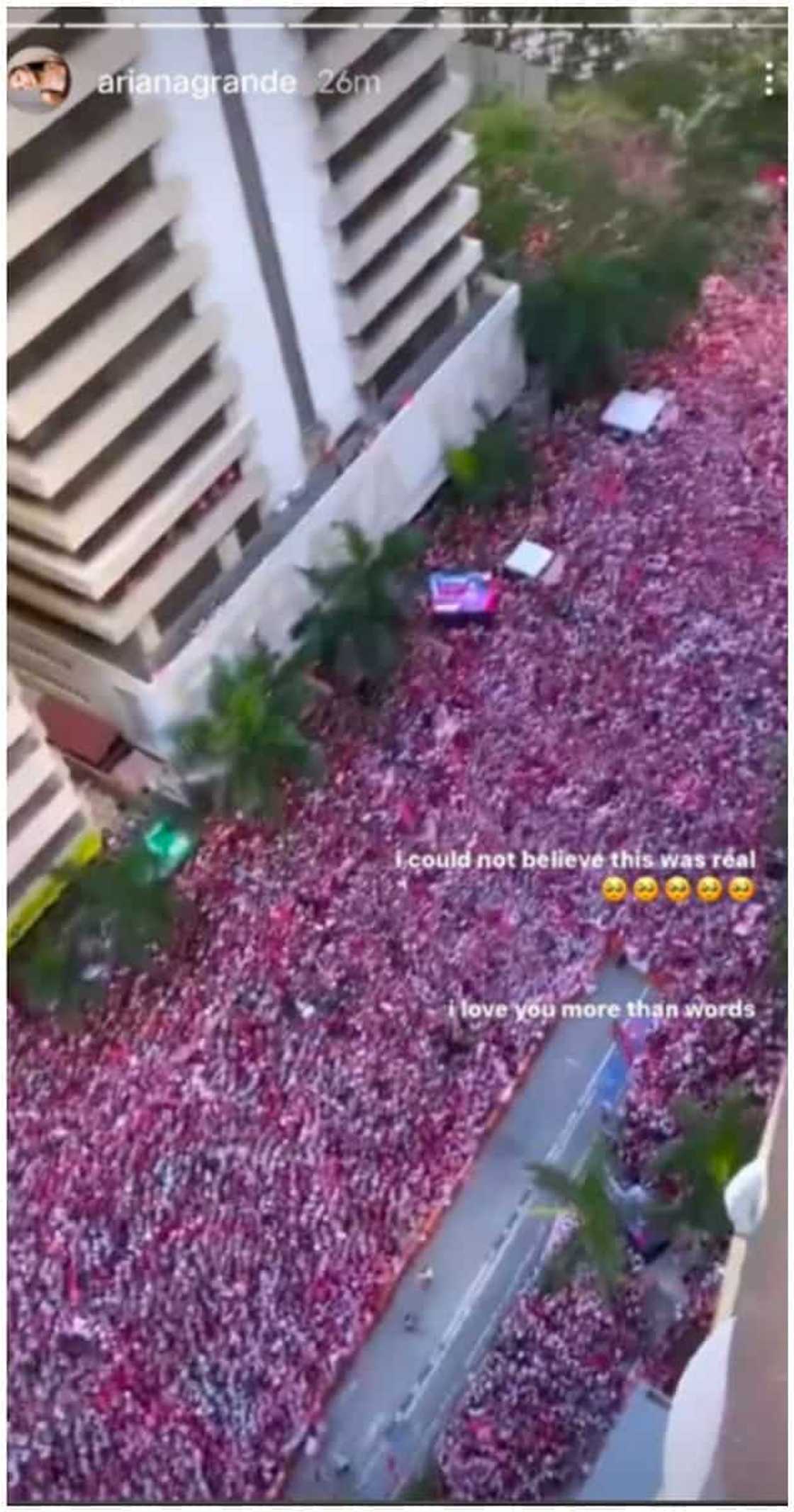 Ariana Grande, nai-share sa kanyang IG story ang crowd ng Pasig rally ng mga Kakampink