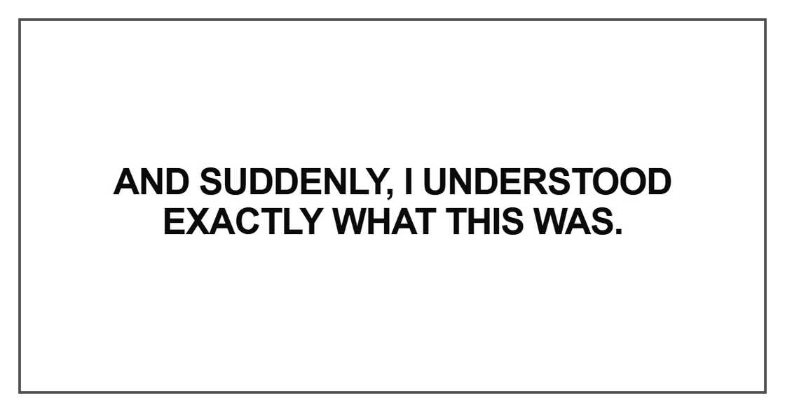 And suddenly, I understood EXACTLY what this was And suddenly, I understood EXACTLY what this was