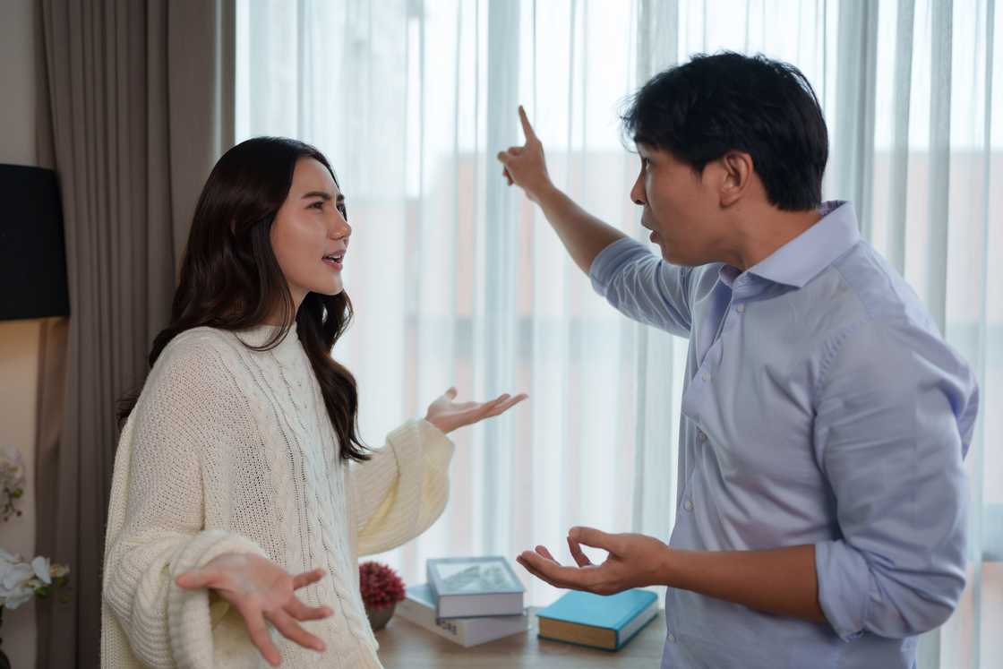 Young adult couple arguing Young adult couple arguing