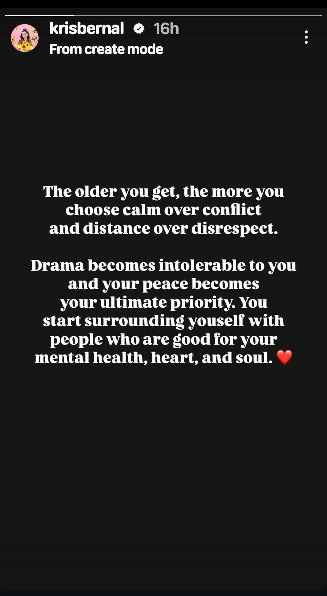 Kris Bernal shares meaningful reflection on growing old Kris Bernal shares meaningful reflection on growing old