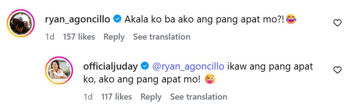 Ryan Agoncillo at Judy Ann Santos, nagpalitan ng nakakatawang mensahe sa kaarawan ng aktor