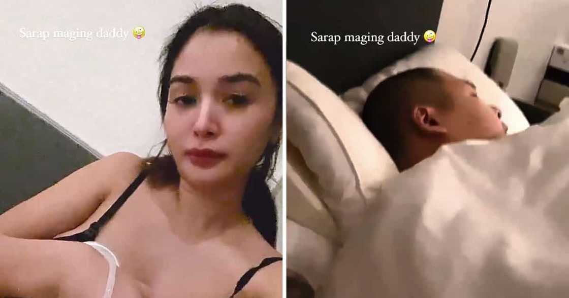 Kris Bernal, ipinakitang natutulog si Perry habang siya'y nagpa-pump ng gatas: "Sarap maging daddy"