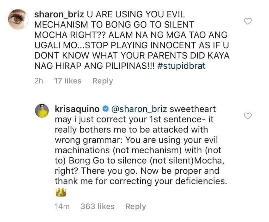 Kris Aquino lectures basher who criticized her & her late parents Cory & Ninoy