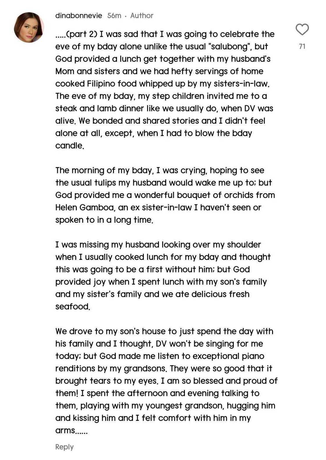 Dina Bonnevie, binanggit si Helen Gamboa sa reflection niya sa pagpanaw ni DV Savellano Dina Bonnevie, binanggit si Helen Gamboa sa reflection niya sa pagpanaw ni DV Savellano