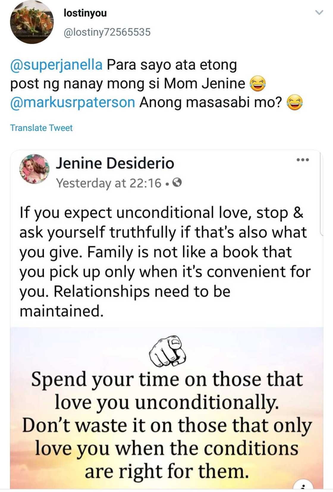 Jenine Desiderio, bumuwelta sa mga fans ng kanyang anak na si Janella Salvador