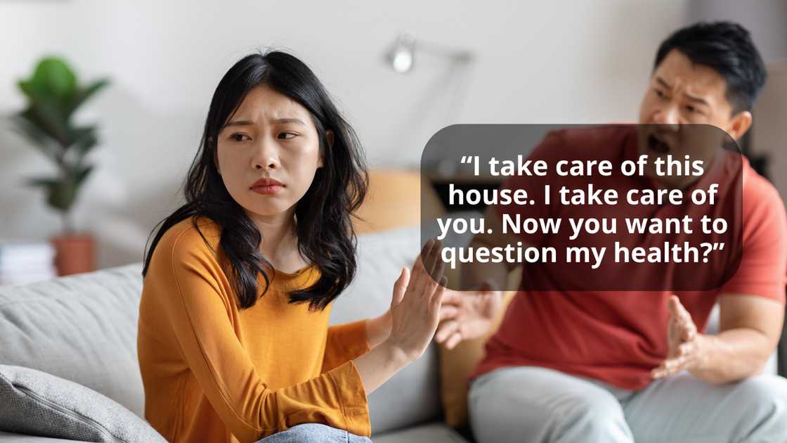 A couple argues A couple argues