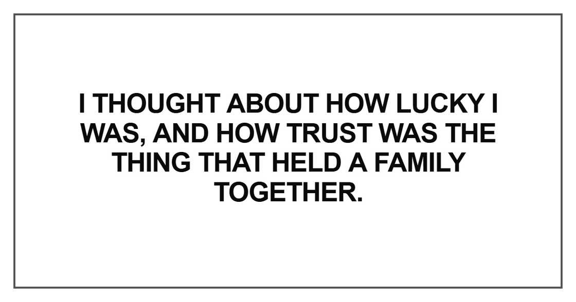 I thought about how lucky I was I thought about how lucky I was