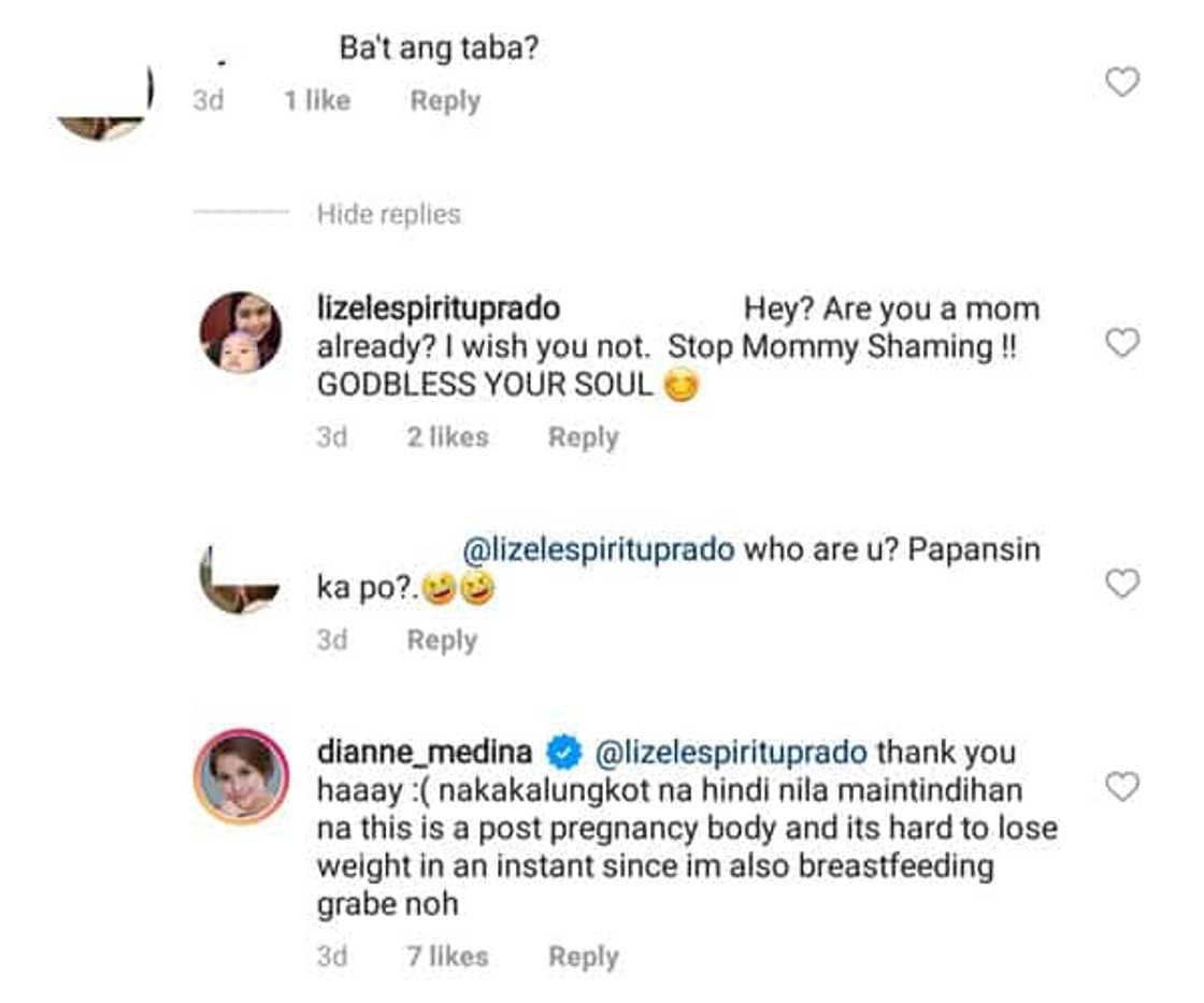 Dianne Medina calls out body-shamer who asked why she's fat post-pregnancy Dianne Medina calls out body-shamer who asked why she's fat post-pregnancy