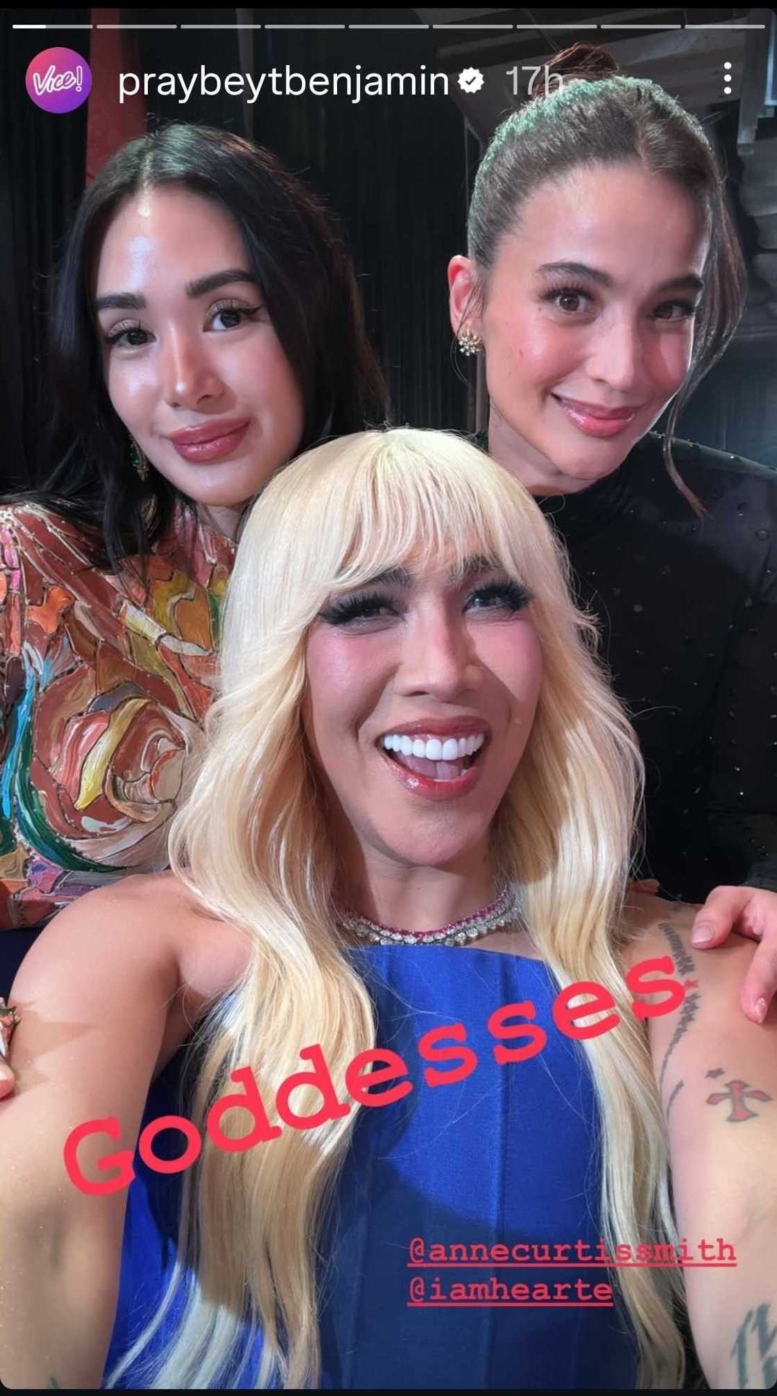 Vice Ganda captures glamorous moment with Anne Curtis, Heart Evangelista at GMA Gala 2025